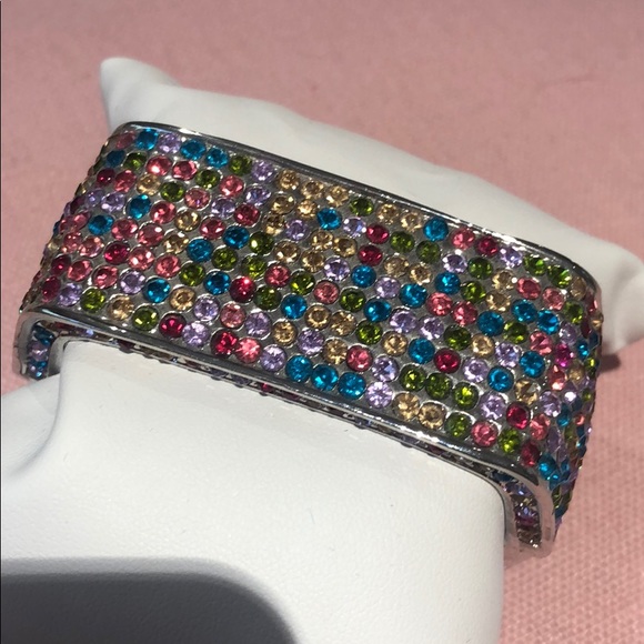 Colorful multicolored bling square bracelet - Picture 2 of 8